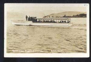 RPPC LAKE CHELAN WASHINGTON CASCADE FLYER BOAT REAL PHOTO POSTCARD VINTAGE