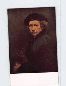 Postcard Self-Portrait by Rembrandt Nat'l Gallery of Art Washington DC USA