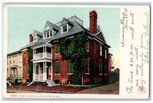 c1905 Eggy Stuart House Street View Annapolis Indianhead Maryland MD Postcard