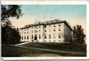 1917 Mcallister Hall State College Pennsylvania Grounds & Bldg. Posted Postcard