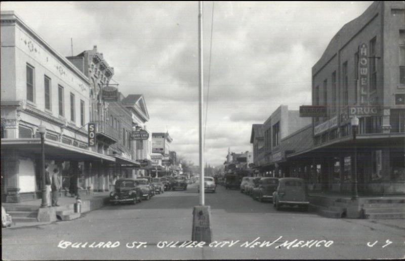 Silver City NM Bullard St. Old Real Photo Postcard #1