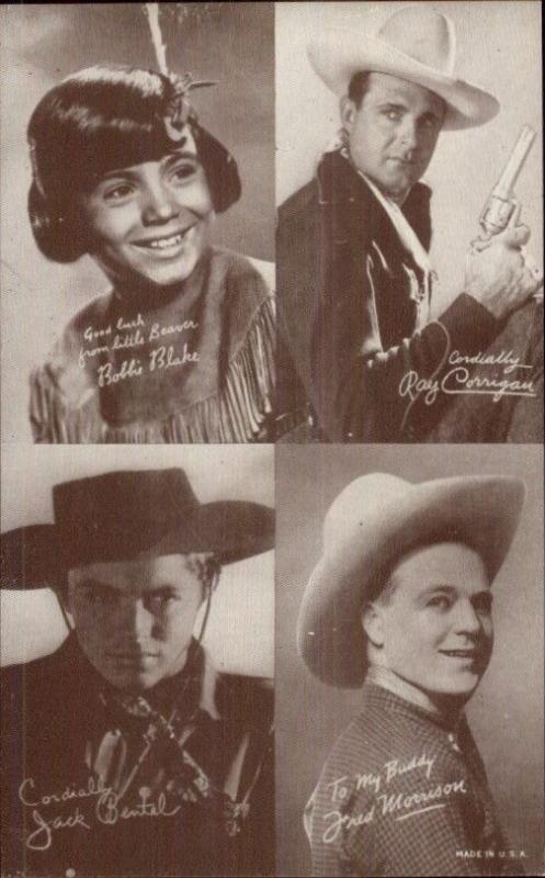 Cowboy Actor Multi 4 in 1 Arcade/Exhibit Card BOBBIE BLAKE FRED MORRISON