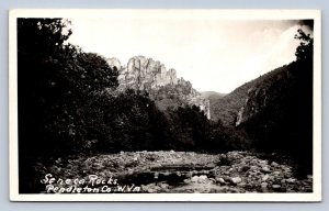 J87/ Seneca Rocks West Virginia RPPC Postcard 1948 Pendleton Co Geology 636
