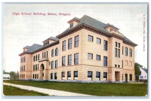 1911 High School Building Exterior View Salem Oregon OR Vintage Antique Postcard