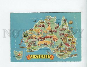 3154909 Map of AUSTRALIA old postcard