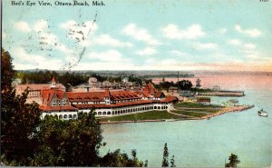 Aerial View of Ottawa Beach MI c1911 Vintage Postcard K60