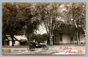 ATKINSON IL STREET VIEW 1904 COLE AUTOMOBILE ANTIQUE REAL PHOTO POSTCARD RPPC