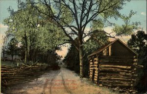 Haunted House Log Cabin Braddock Pike Near Cumberland MD c1910 Postcard