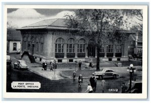 c1940 Post Office Exterior Building La Porte Indiana IN Vintage Antique Postcard