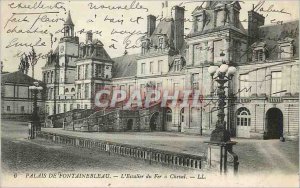 Postcard Old Palace of Fontainebleau The Iron Horse has Staircase