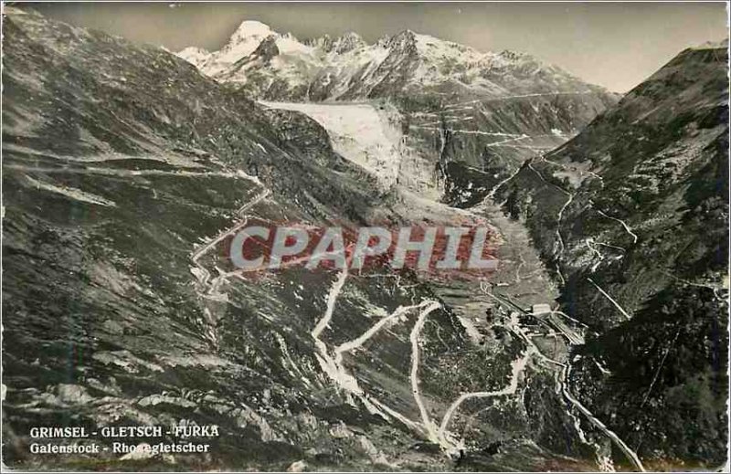 Modern Postcard Gletsch Furka Grimsel Galenstock