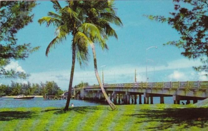 Intracoastel Waterway Bridge Leading To Beach Lantana Florida