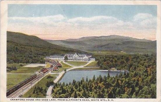 New Hamphire White Mountain Crawford House And Saco Lake From Elephants Head ...