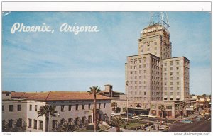 Aerial view,  Hotel Westward Ho and U.S. Post Office,  Phoenix,  Arizona,  PU...