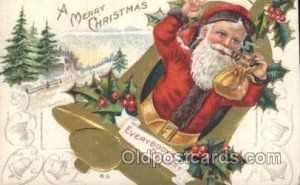 Santa Claus Christmas 1912 light corner wear, postal used unknown