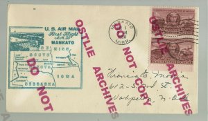 Mankato MINNESOTA 1950 U.S. AIRMAIL FIRST FLIGHT Event Cover A.M. 35 AIRPLANE