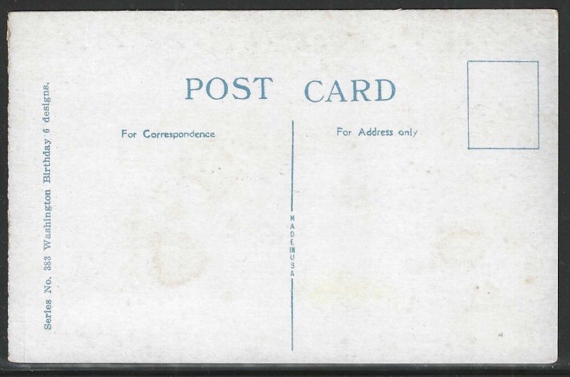 Washington's Birthday, Feb. 22, Early Postcard, Unused
