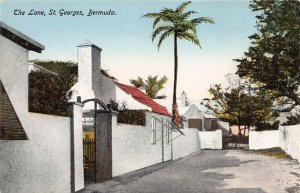 The Lane, St. Georges, Bermuda, Early Postcard, Unused