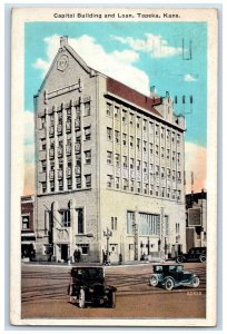 1966 Capitol Building And Loan Cars Topeka Kansas KS Posted Vintage Postcard