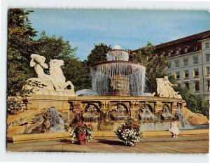 Postcard Wittelsbacher Brunnen, Munich, Germany