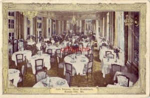 CAFE TRIANON, HOTEL MUEHLEBACH. KANSAS CITY, MO 1916