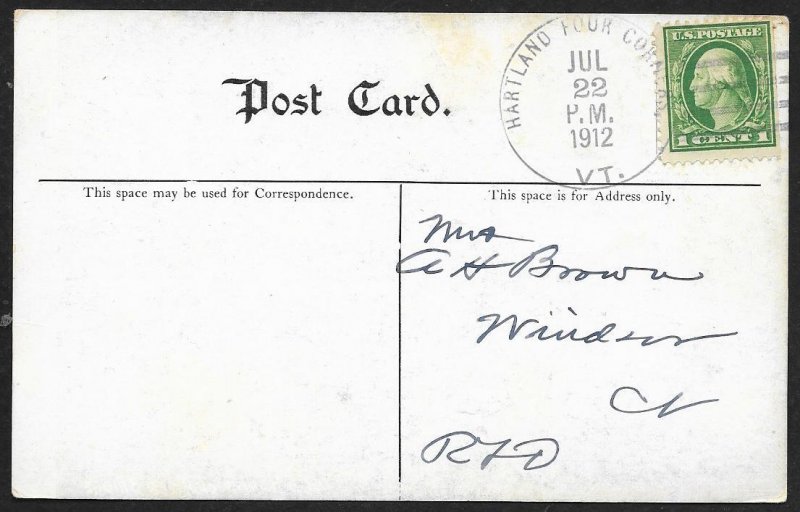 Hardwick River Bridge Vermont Used c1912