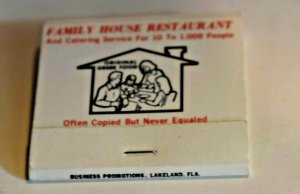 Family House Restaurant Fish Greek Food 30 Strike Advertising Matchbook