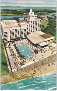 Aerial View, Cadillac Hotel, Swimming Pool, Oceanfront, Miami Beach, Florida,...