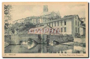 Old Postcard The Old Bridge Bellac and Tanneries