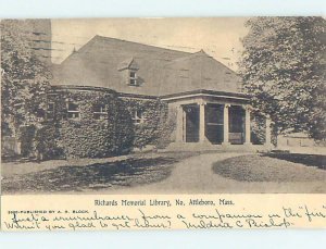 Pre-1907 LIBRARY SCENE North Attleborough - Attleboro Massachusetts MA AF1888