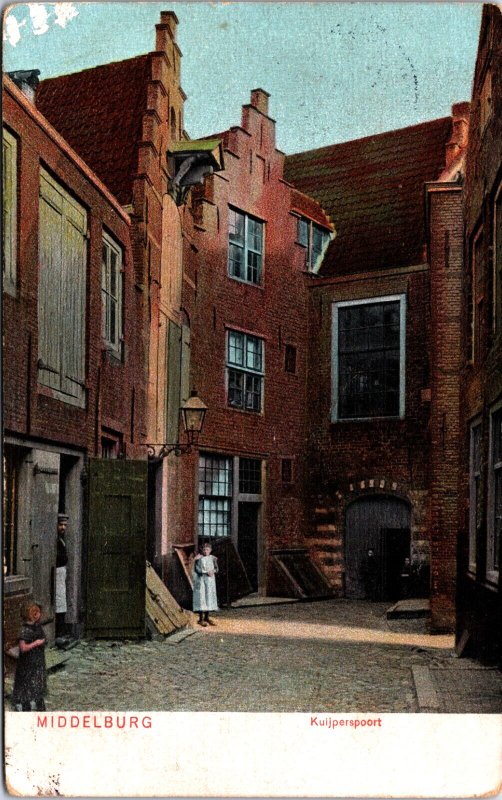 Netherlands Middelburg Kuijperspoort Vintage Postcard 09.78