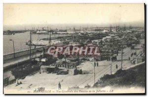 Old Postcard Marseille general view of the Joliette Basins