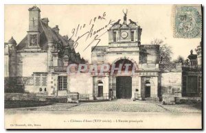 Old Postcard Chateau d'Anet XVI century The main entrance