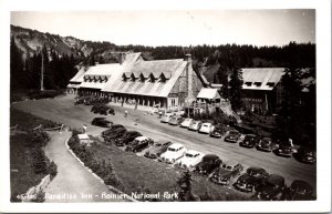Three Real Photo Postcard Paradise Inn in Rainier National Park, Washington