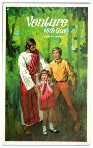 1968 Venture with God into the Unknown, Simsbury Baptist Church, CT Postcard