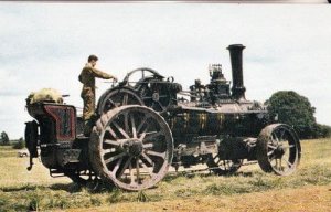 Fowler Ploughing Engine 1212 Farming Cultivating 1970s Postcard