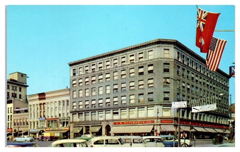 1950s F.W. Woolworth Company Home, Watertown, NY Postcard