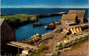 Canada Scenery at Blue Rocks Nova Scotia Chrome Postcard 09.97