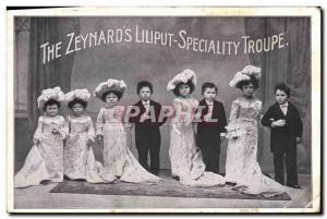 Old Postcard The Zeynard & # 39s Lilliput Troupe Specialty Dwarves