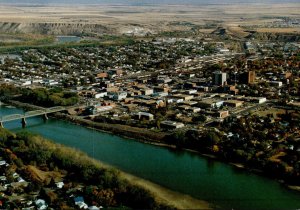 Canada Alberta Medicine Hat Aerial View