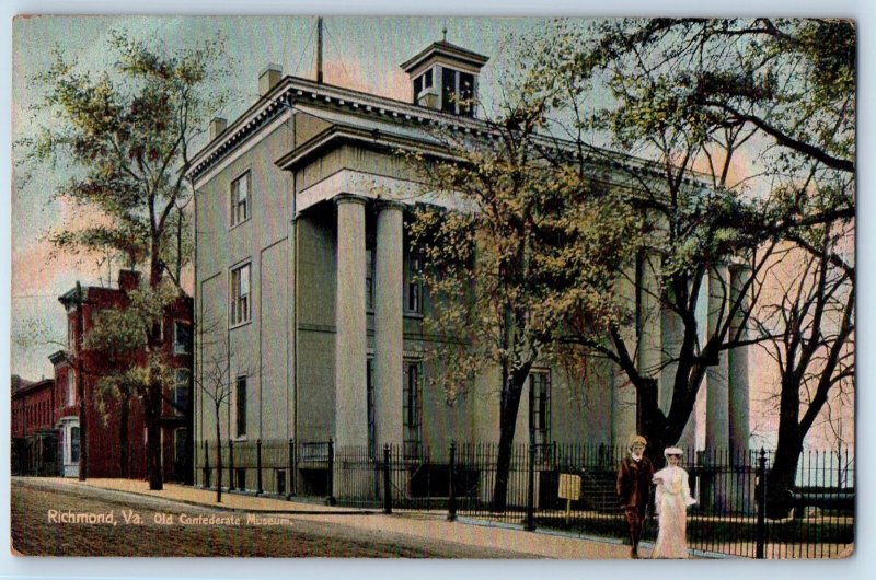 1909 Richmond Virginia Vintage Postcard Old Confederate Museum Exterior Building