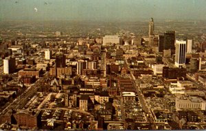 Ohio Columbus Downtown Aerial View 1972