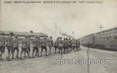 Recuits Enteraining, Fort Logan, Colorado, USA Military, WW I Unused close to...