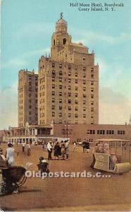 Half Moon Hotel, Boardwalk Coney Island, NY, USA Amusement Park Unused 