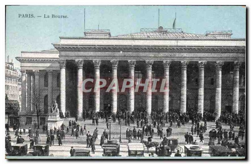 Postcard Old Paris Stock Exchange