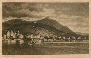 Germany sail & navigation themed postcard Konigswinter paddle steamer harbour