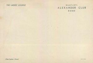 Italy Rome Alexander Club ladies lounge