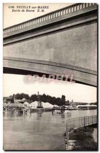 Old Postcard Neuilly sur Marne Bords de Marne