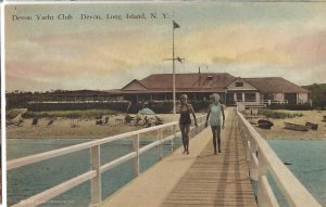 Vintage Postcard. Devon Yacht Club. Devon,  Long Island,  New York