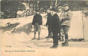 MONTREAL CANADA Skiing on Mount Royal Valentine Sports 1930's